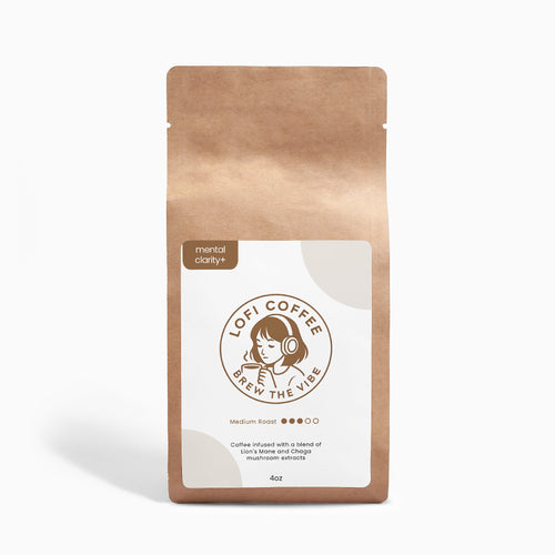 Mental Clarity+ Mushroom Coffee Fusion - Lion’s Mane & Chaga 4oz