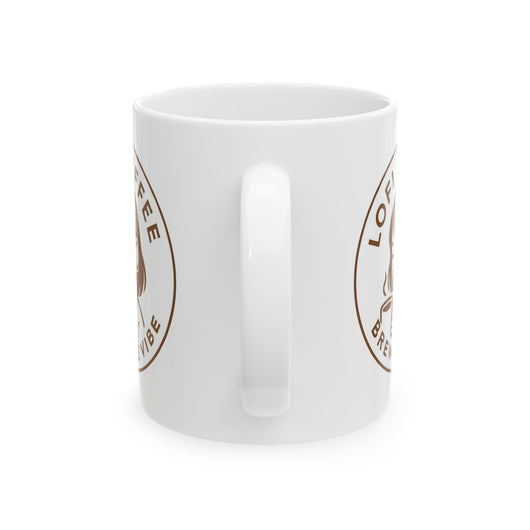 Coffee Mug — 'Lo-Fi Brew' Brown Retro Coffee Logo Mug (11oz, 15oz)